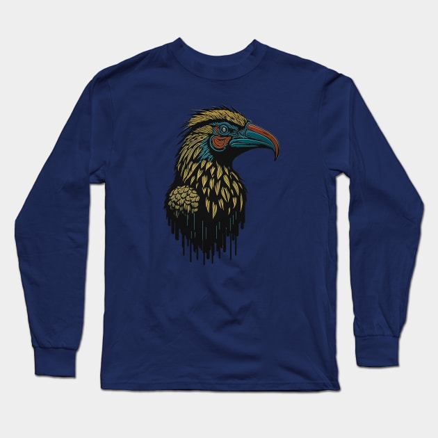 Helmeted Hornbill Long Sleeve T-Shirt by samsamteez